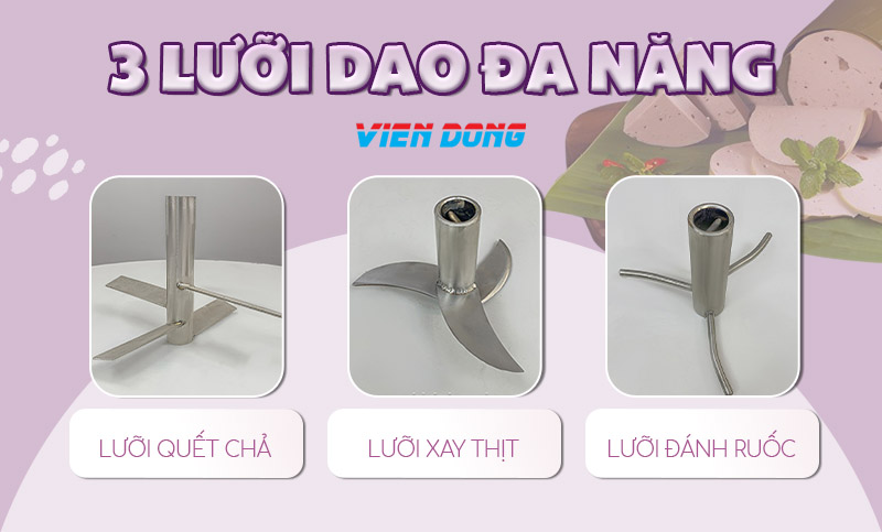 lưỡi dao Máy quết chả cá 5kg