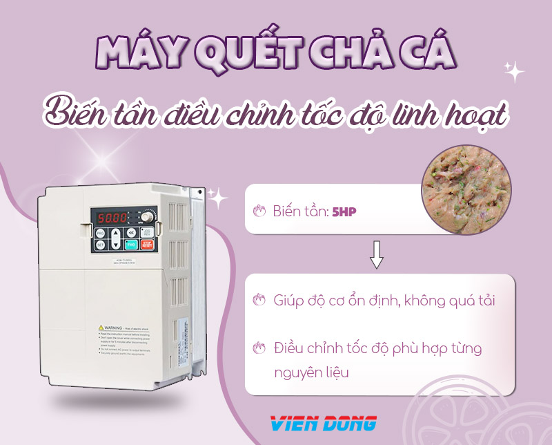 Máy quết chả cá 5kg