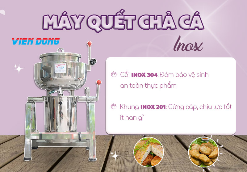 máy quết chả cá