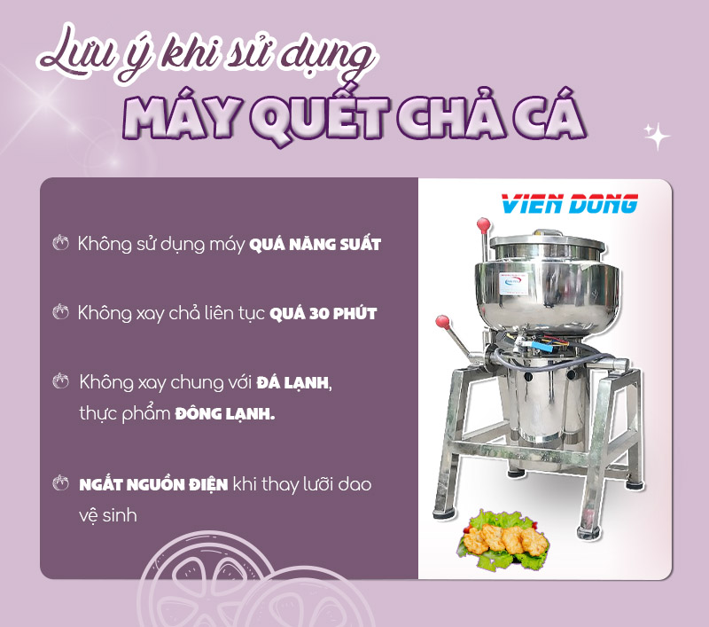 lưu ý khi sử dụng máy quết chả